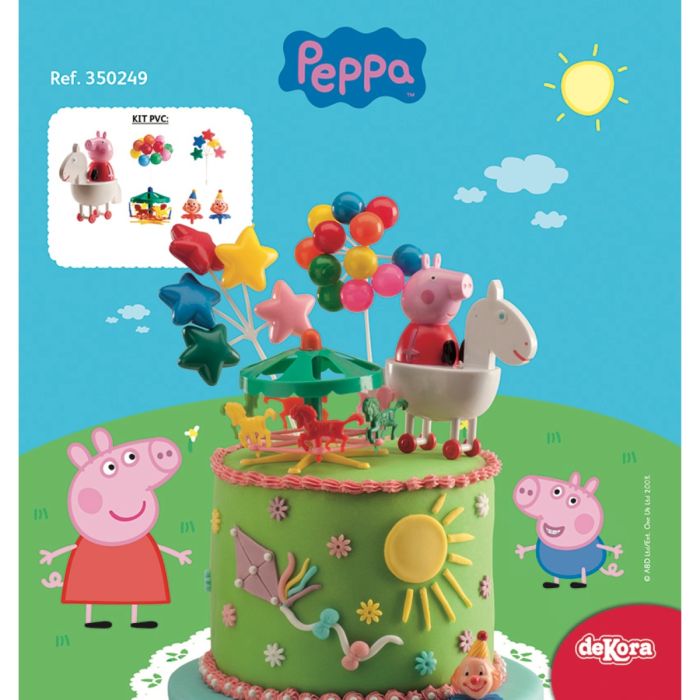 TD® Kit décoration joyeux anniversaire peppa pig pâtisserie gateau