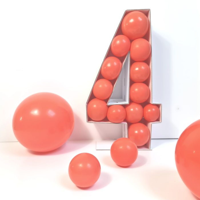 Ballon chiffre 4 Rouge
