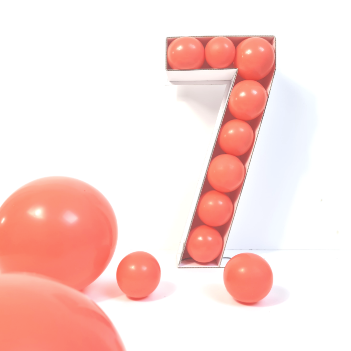 Box déco de fêtes prête à l'emploi thème Fluo – Ballons Confettis Box