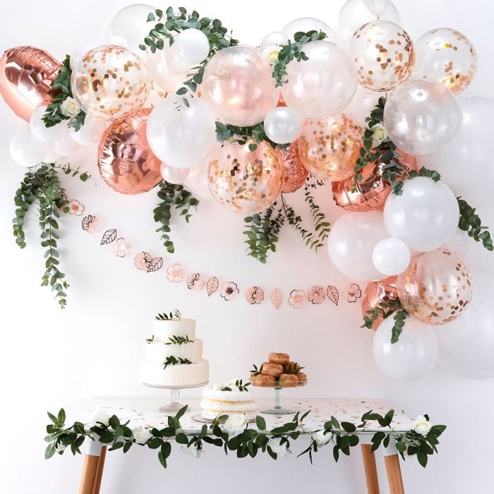 Guirlande De Ballon Rose, Kit Arche Ballon Anniversaire Rose Or Et