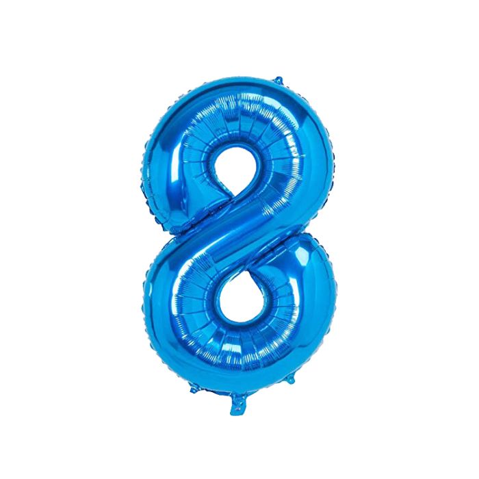 Ballon chiffre Bleu 40 cm
