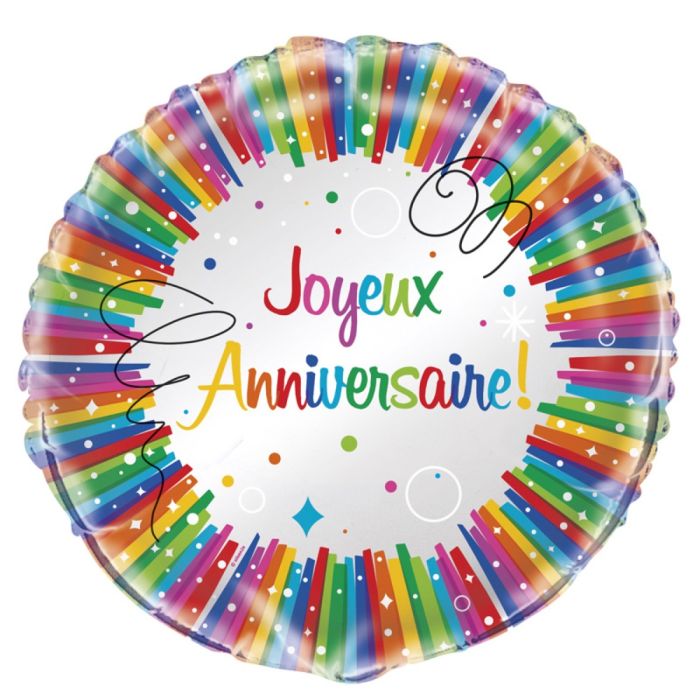 SACHET DE 10 SERVIETTES JOYEUX ANNIVERSAIRE HAPPY PARTY