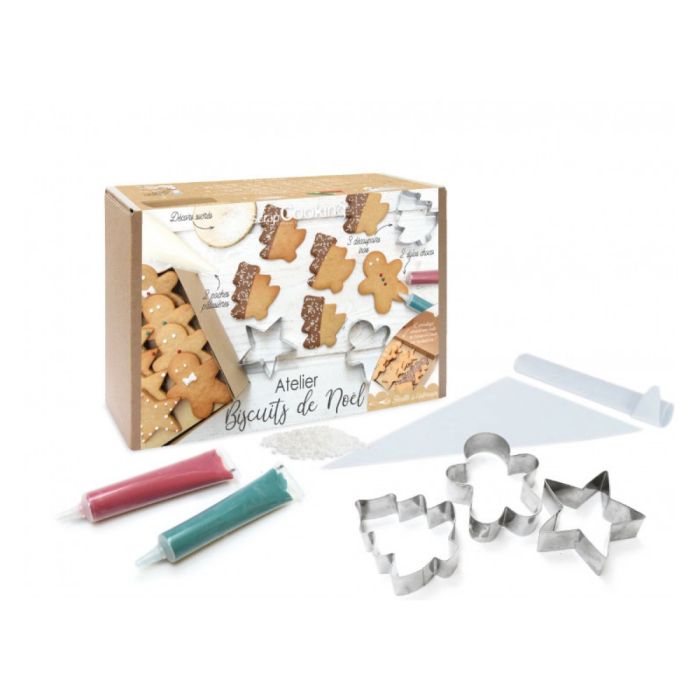 Kit de 8 emporte-pièces pour Biscuits de Noël 3D - Jour de Fête