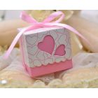 Lovely" pink wedding favors box (10pcs)