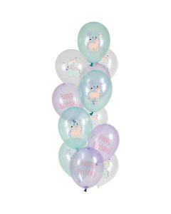Ballons latex - Unicorns & Rainbows - 33cm (12pcs)