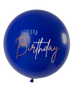 Ballon - Happy Birthday - Bleu (80cm)