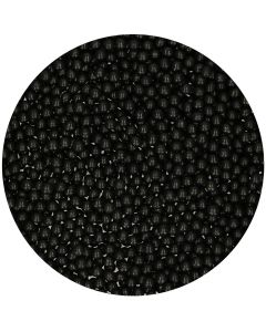 Perles en sucre de 4mm - Noir brillant (80gr)