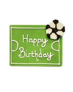 Plaquette en sucre - Happy Birthday - Football