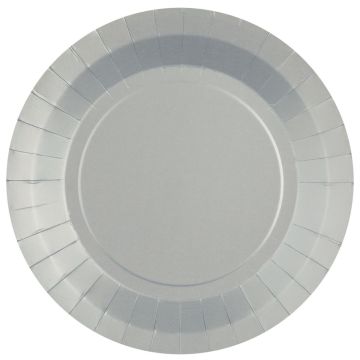 Unifarbene Teller - 22.5 cm - Silber