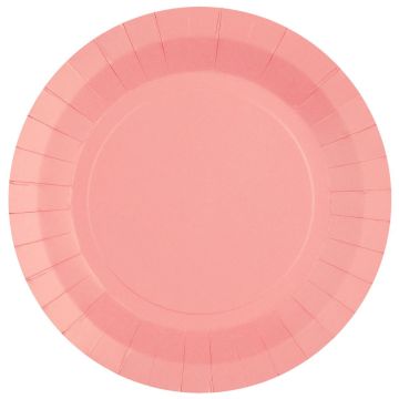 Plain plates - 22.5 cm - Pink