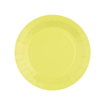 Plain plates - 17.5 cm - Light yellow