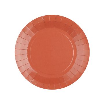 Assiettes unies - 17.5 cm - Terracotta