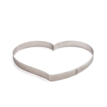 Perforated circle - Heart (18cm)