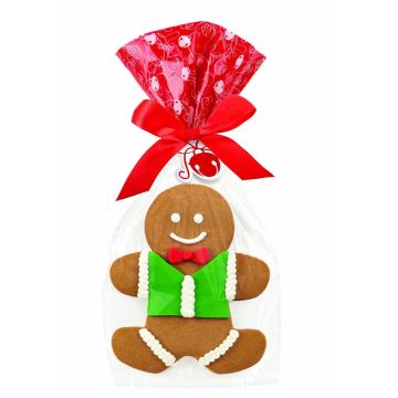 Sachets à biscuits + étiquettes - Gingerman (4pcs)
