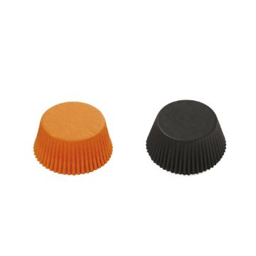Cupcake-Kisten - Schwarz und Orange (75St.)
