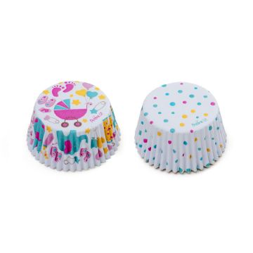 Caissettes à Cupcakes - Baby Shower fille (36pcs)