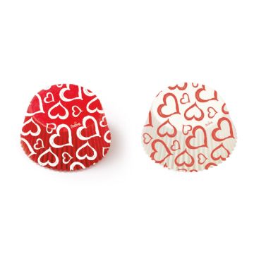 Caissettes à Cupcakes - Coeurs Rouge (36pcs)
