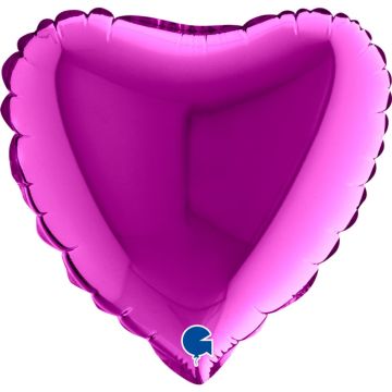 Ballon Alu Cœur Violet (22cm)