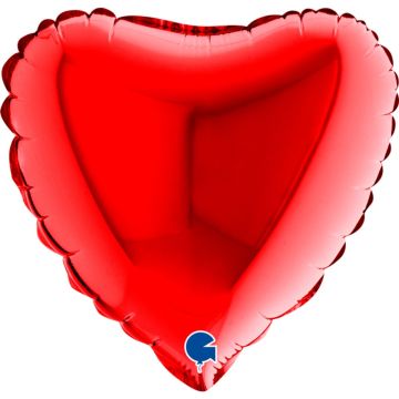 Ballon Alu Cœur Rouge (22cm)