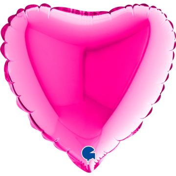 Magenta Heart Balloon (22cm)