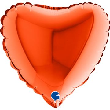 Orange Heart Balloon (22cm)