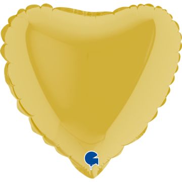 Ballon Alu Cœur Jaune Pastel (22cm)