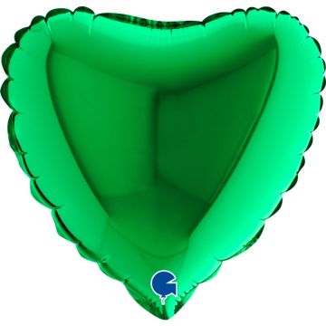 Ballon Alu Cœur Vert (22cm)