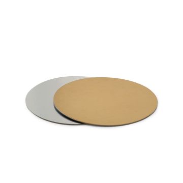 Round gold/silver tray - 28cm