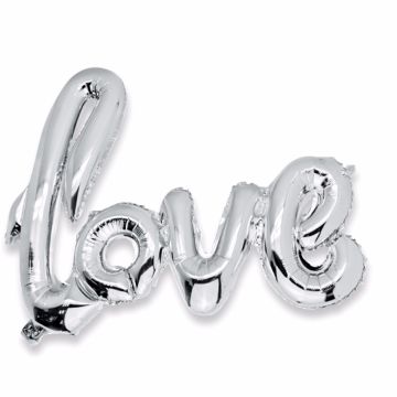 Love" aluminium balloon silver