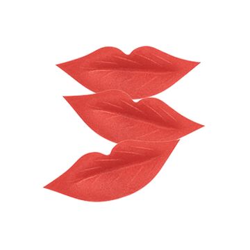 Essbare Deko - Lippen Rot 5cm (200St.)