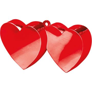 Poids pour ballon - Coeur double rouge