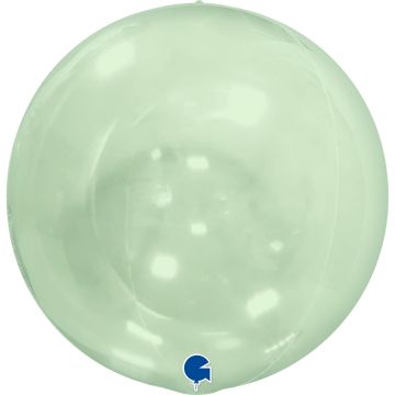 4D-Globus-Ballon - Transparent Grün (38cm)