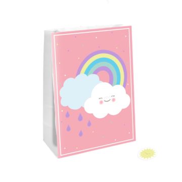 Paper bags - Rainbow and cloud (8 pieces)