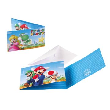 Invitations & Enveloppes - Super Mario Bross (8pcs)