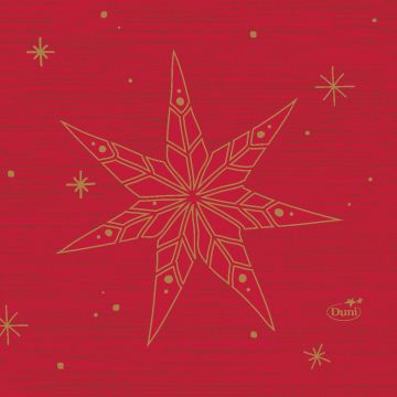 Serviettes - Star Stories Red 24x24cm (20pcs)