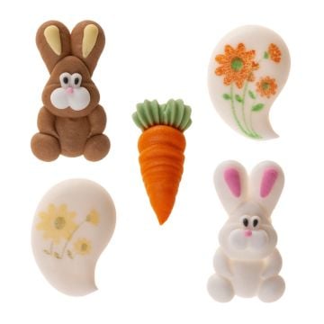 Décorations en sucre - Pâques 2D (5pcs) 