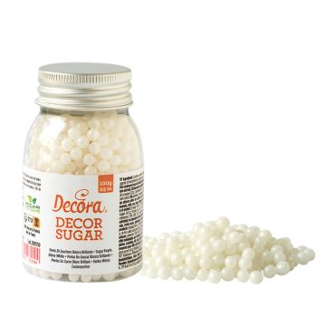 Perles en sucre - Blanc Brillant (100g)