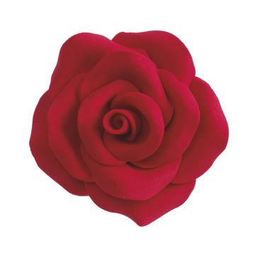 Zuckerdekorationen Rose Rot (9 Stück)