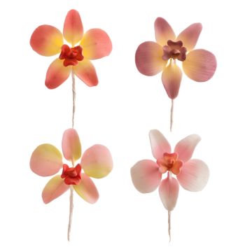 Non-edible sugar decoration - 4 Colored Orchids (20pcs)