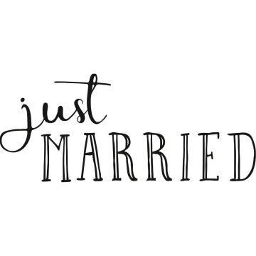 Patterned stamp - Just Married
