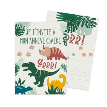 Invitations Dinosaures (8pcs)