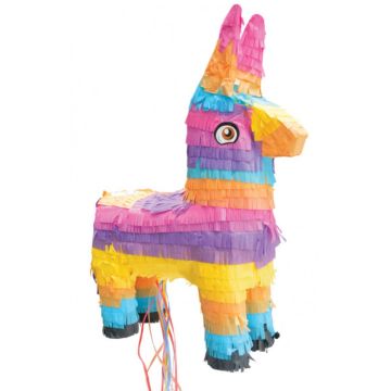 Piñata zum Nachziehen - Esel Mehrfarbig 