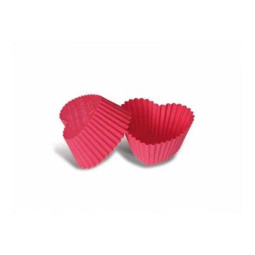 Caissettes à Cupcakes - Coeur Fuchsia