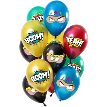 Ballons latex - Birthday Hero - 33cm (12pcs)