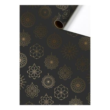 Papier Cadeau - Elegant Christmas - Noir (1.5m)