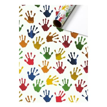 Papier Cadeau - Hands blanc (1.5m)