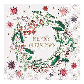 Napkins - Christmas Wreath (20pcs)