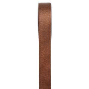 15mm satin ribbon - Chocolate (25m)