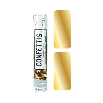 Canon à confettis - Doré (30cm)
