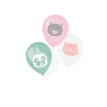 Latexballons - Hund und Katze (6 Stück)
